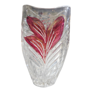 Vintage Hand Blown Anna Hütte Florentine Crystal Vase ~ Made in Western Germany