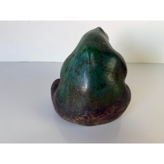 1980s Vintage Tony Evans Studio Art Pottery Raku Bear Sculpture For Sale - Image 5 of 12