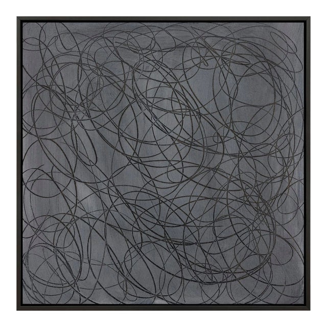 Wondering No. 1 Large Canvas Print in Black Floater Frame by Julia Contacessi For Sale