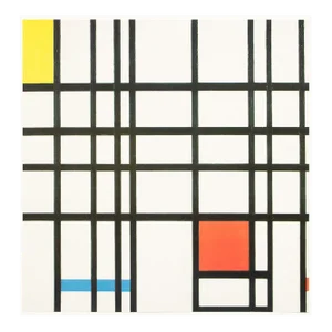 1991 After Piet Mondrian "Composition in Red, Yellow, Blue", Full-Color Parisian Print