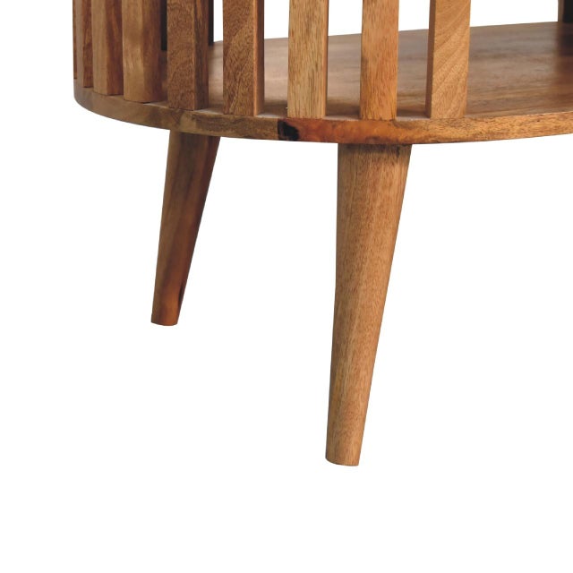 Light Oak-Finish Mango Wood Japanese-Inspired Coffee Table For Sale In Philadelphia - Image 6 of 8