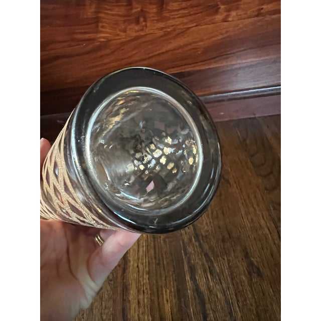 Gold Vintage Mid-Century Modern "Old Lace" Pattern Gold Cocktail Pitcher For Sale - Image 8 of 9