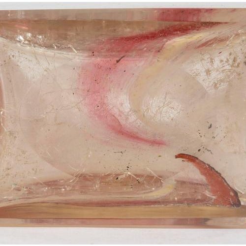 Glass Napoleon III Crackled Glass Vase by Jean-Batiste Leveillé, 19th Century For Sale - Image 7 of 8