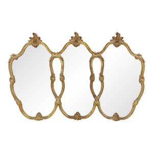 Louis XV Style Giltwood Three-Panel Wall Mirror