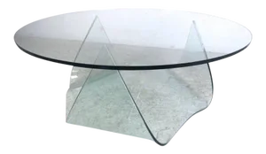 Pace Modern Sculptural Glass Coffee Table