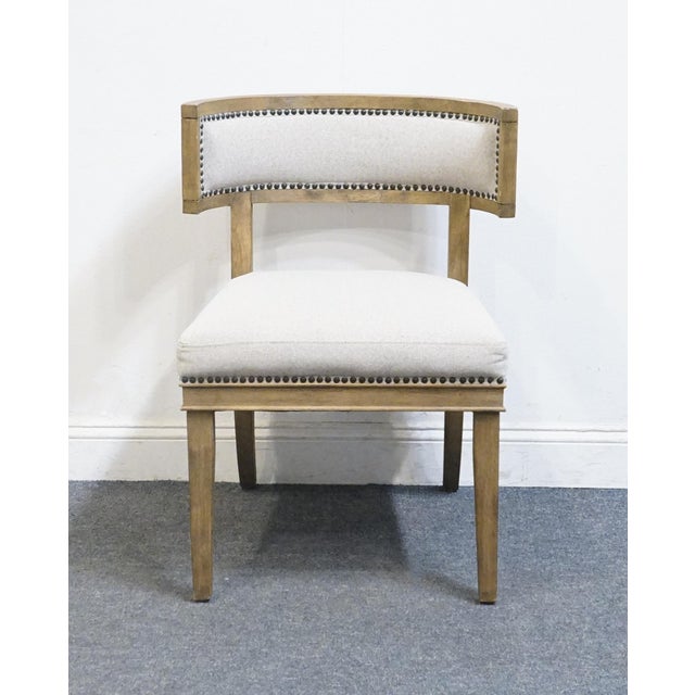Contemporary Four Hands Furniture Carter Contemporary Modern White Washed Oak Dining Side Chair For Sale - Image 3 of 9
