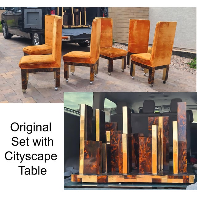 1970s 1970s High Back Dining Chairs by Paul Evans - Set of 6 For Sale - Image 5 of 10