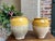 19th century PAIR Set 2 French Confit Pot Yellow Glazed Pottery Provincial. Direct from France, this is for two antique...
