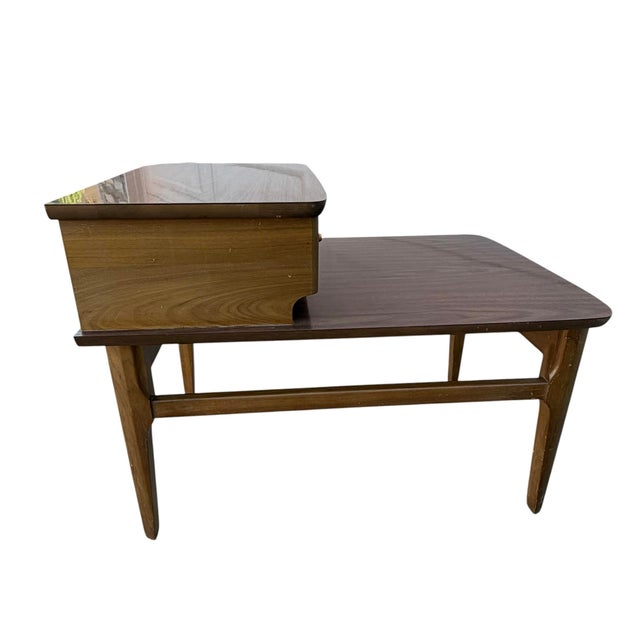 Mersman Mid 20th Century Modern Walnut and Laminate Set Up Side Table For Sale - Image 6 of 18