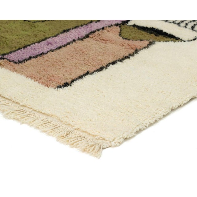 Hand-Knotted Wool Rug by Azele Studio For Sale - Image 4 of 11