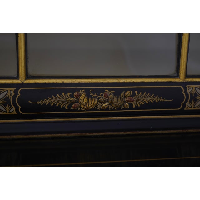 S. Hillie English Made Chinoiserie Breakfront Bookcase For Sale - Image 14 of 18