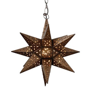 Matthew Izzo Home Tin Star Pedant Light - 15" Small For Sale