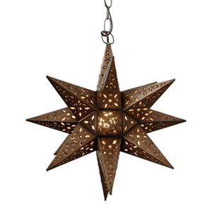 Matthew Izzo Home Tin Star Pedant Light - 15" Small