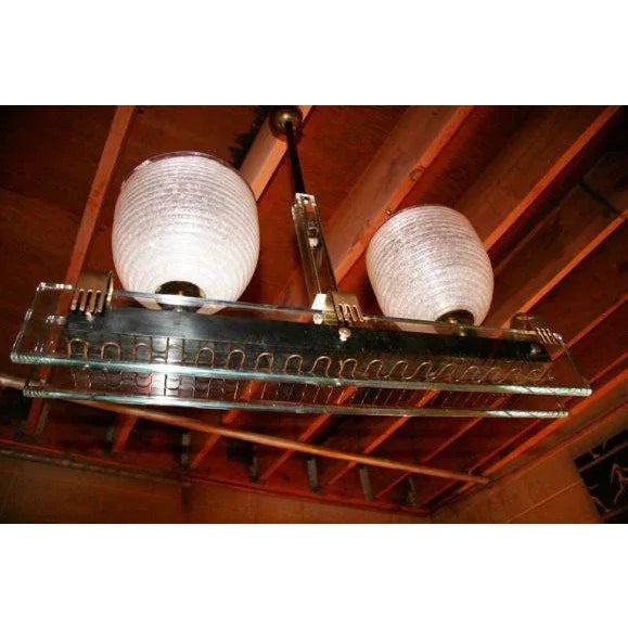 Italian Italian Chandelier, Attributed to Brusotti, Circa 1938 For Sale - Image 3 of 10