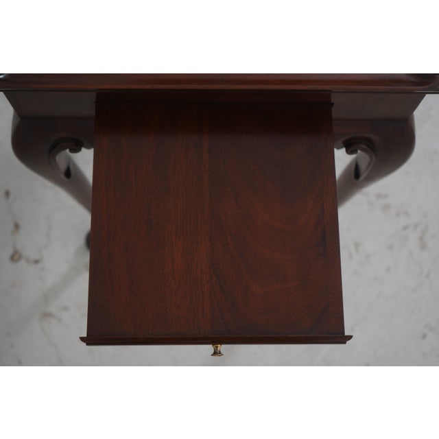 Henkel Harris Henkel Harris Mahogany Queen Anne Style Tea Table For Sale - Image 4 of 18