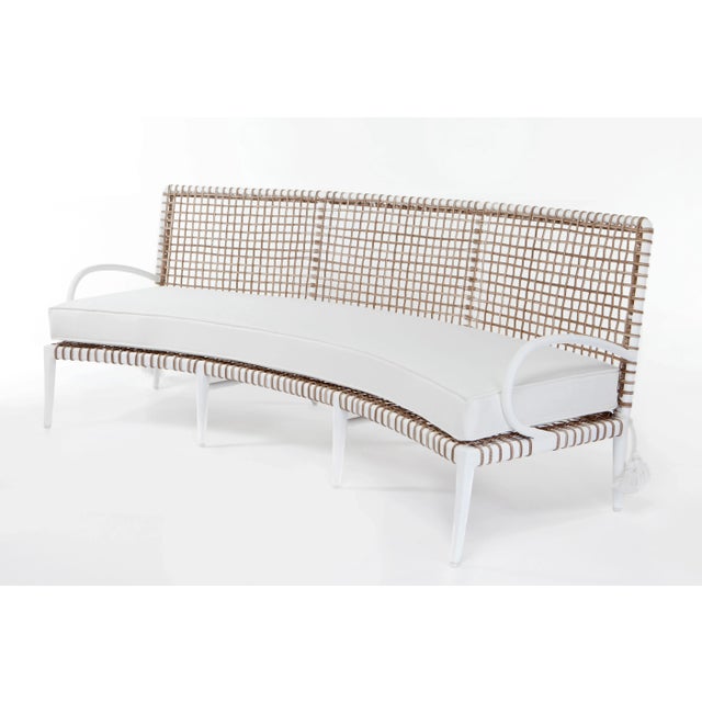 Not Yet Made - Made To Order Delta Omega Curved Sofa in White For Sale - Image 5 of 6