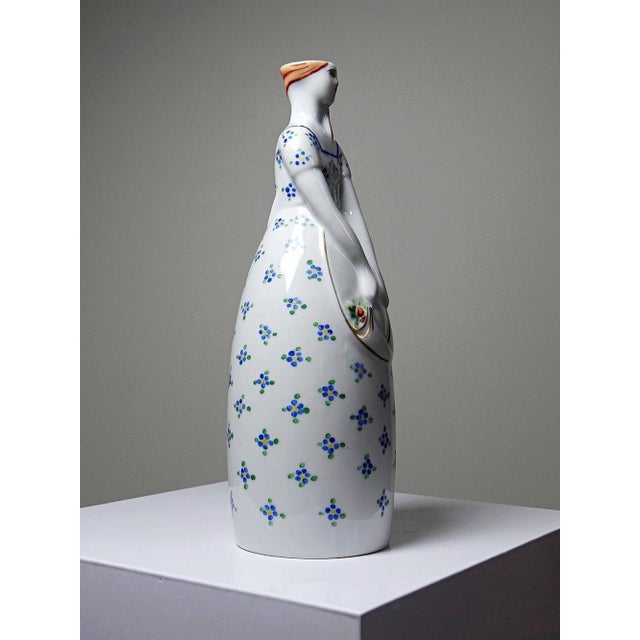 Blue Antique Porcelain Bottle by Michelaud for Robj Paris, 1920s For Sale - Image 8 of 12