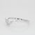 Silver Curved Chevron Diamond Band: Solid 14k Gold, Marquise & Round Wedding Ring, Size 6.75 For Sale - Image 8 of 8