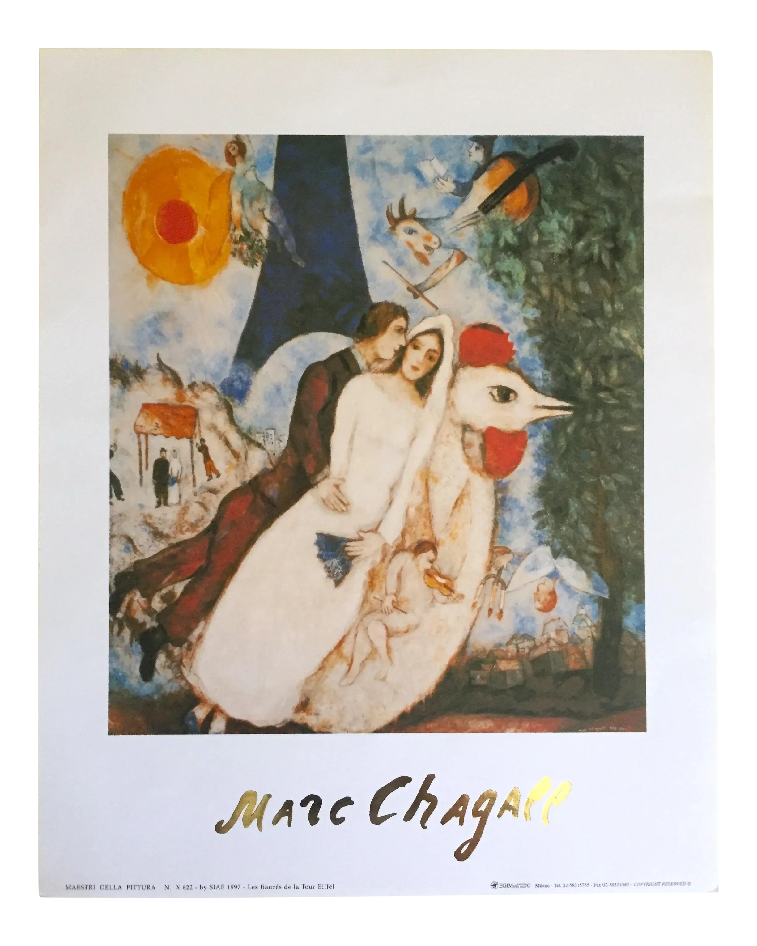 MARC CHAGALL 1962 LITHOGRAPH アートプリント MARC CHAGALL 1962 LITHOGRAPH アートプリント MARC CHAGALL 1962
