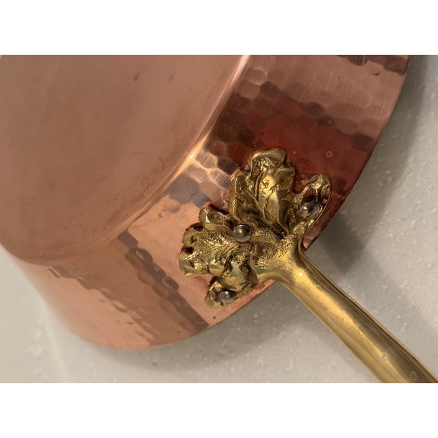 French Country Hak Art Hammered 11” Copper Fry Pan For Sale - Image 3 of 12