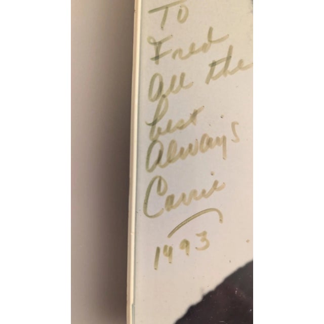 Vintage 1993 Framed Autographed Photo Of Carrie Smith. It is signed on the left side "To Fred All the best. Always Carrie....