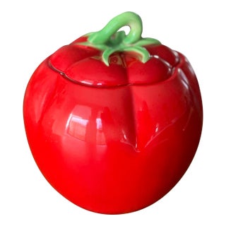 1940s Kitchen Parade Tomato Lidded Cookie Jar For Sale
