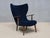 Mid-Century Modern Pragh Armchair in Navy Pierre Frey Velvet from Madsen & Schübel, Denmark, 1950s For Sale - Image 3 of 15