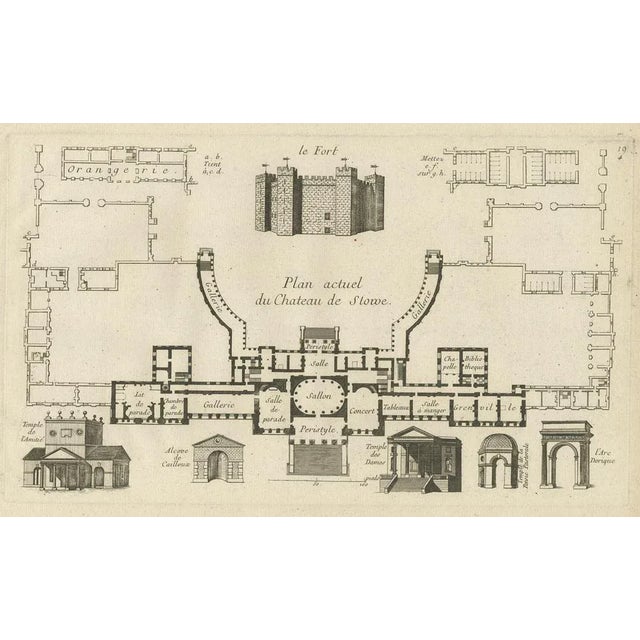 Le Rouge, The Stowe House in Stowe, Buckinghamshire, England, 1785, Print For Sale - Image 3 of 6