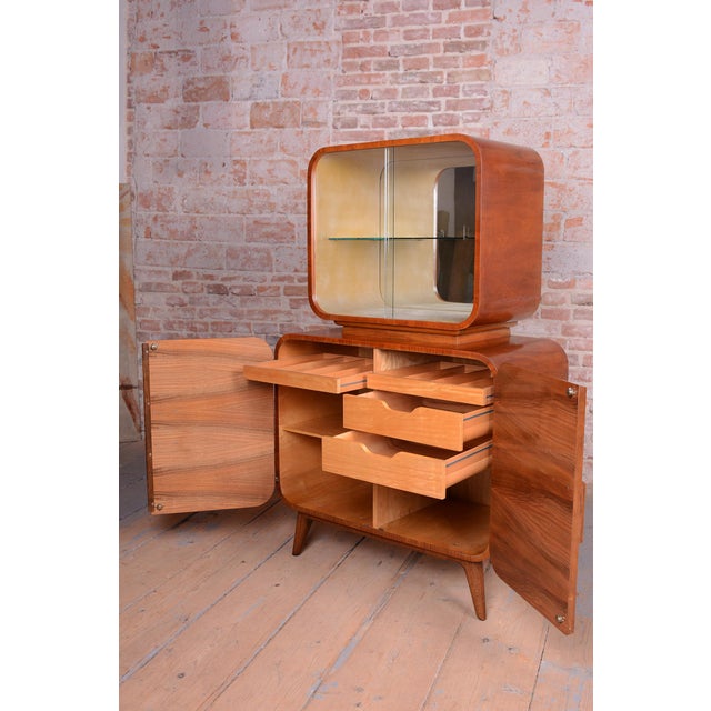 Czech Art Deco Sideboard in Walnut attributed to J. Halabala for Up Zavody, 1940s For Sale - Image 14 of 18