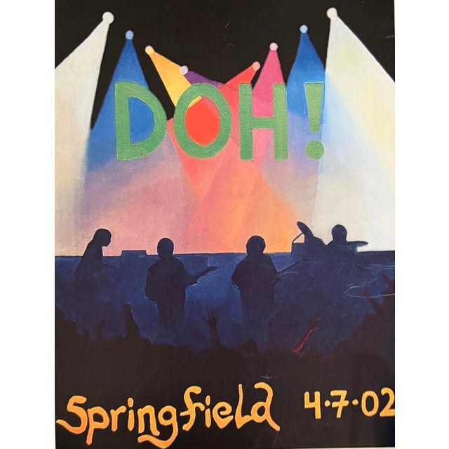 Limited edition concert poster referencing a Phish performance in Springfield on April 7, 2002. The playful composition...