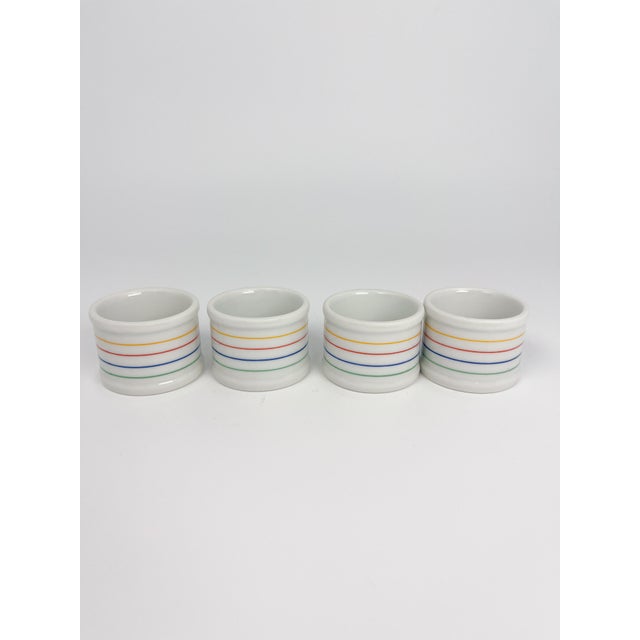 Abstract Vintage Studio Nova Hi-Fi Rainbow Ceramic Napkin Ring Holders - 4 pcs For Sale - Image 3 of 9