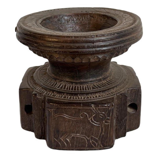 India Old Vintage Wood Seed Sorter Bowl For Sale
