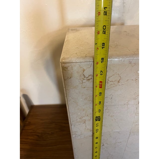 Postmodern Travertine Display Pedestal or Column Stand For Sale - Image 10 of 12