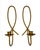 Elegant pair of vintage wall candle sconces crafted in gilt metal with beautifully sculpted twisted rope detailing. Each...