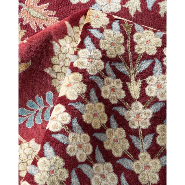 Textile Mogul, One-of-a-Kind Hand-Knotted Area Rug - Orange, 9' 2" x 12' 4" For Sale - Image 7 of 8