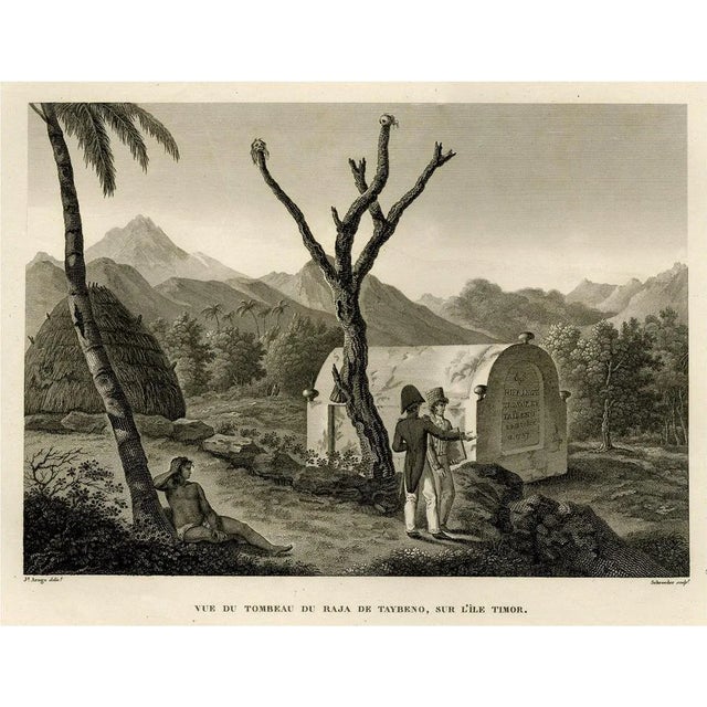 After J.S. Arago, Illustration of the Tomb of the Raja of Taybeno on the Island Timor, 1825, Print For Sale