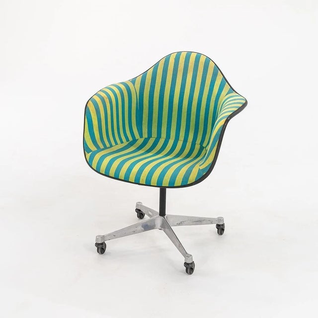 Green 1967 Set of 8 Herman Miller Eames Pacc Armshell Chairs With Girard Upholstery For Sale - Image 8 of 11