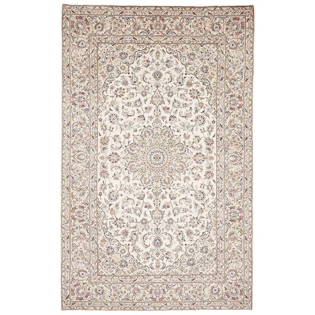 Hand-knotted Kashan Oriental Rug | Knot density: approx. 200,000/m² | Material: 100% virgin wool (pile) & 100% cotton...