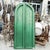 Rounded Double-Leaf Door in Green Painted Fir For Sale - Image 15 of 18