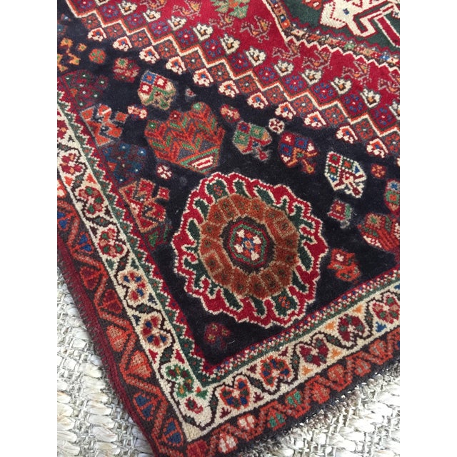 1960s Vintage Persian Tribal Rug 3′8″ × 5′7″ Chairish