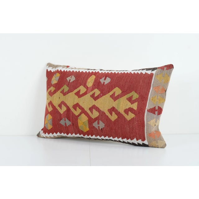 Mid-Century Modern Turkish Kilim Pillow Cover For Sale - Image 3 of 4