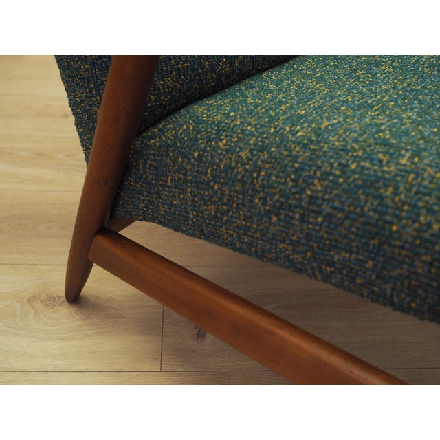 Danish Green Melange Armchair, 1970s For Sale - Image 16 of 17