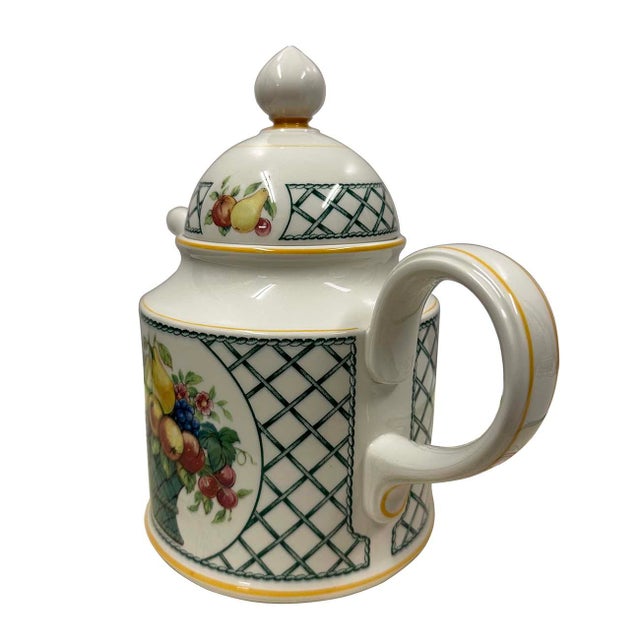 Villeroy and Boch Basket Very Rare Teapot/Coffee Pot With Lid For Sale In Los Angeles - Image 6 of 10
