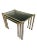 Mid-Century Modern Italian Brass & Smoked Glass Nesting Tables, 1970s, Set of 3 For Sale