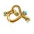 Metal Tiffany & Co. Vintage Schlumberger Studios Yellow Gold and Turquoise Brooch 18k For Sale - Image 7 of 8