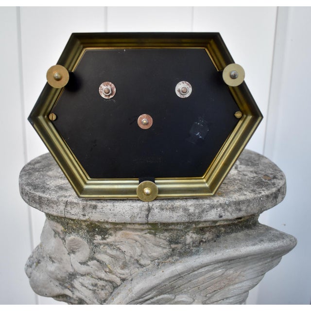 Share Welby Kieninger Obergfell Clock Vintage 400 Day Anniversary Brass Hexagon Glass For Sale - Image 15 of 17