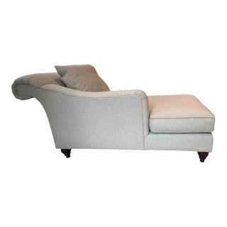 Baker Milling Road Chaise Lounge – Upholstered Neutral Basketweave For Sale