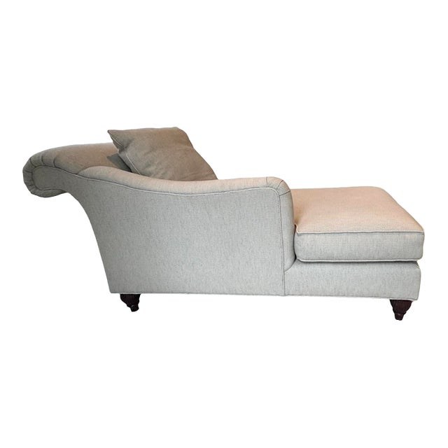 Baker Milling Road Chaise Lounge – Upholstered Neutral Basketweave For Sale