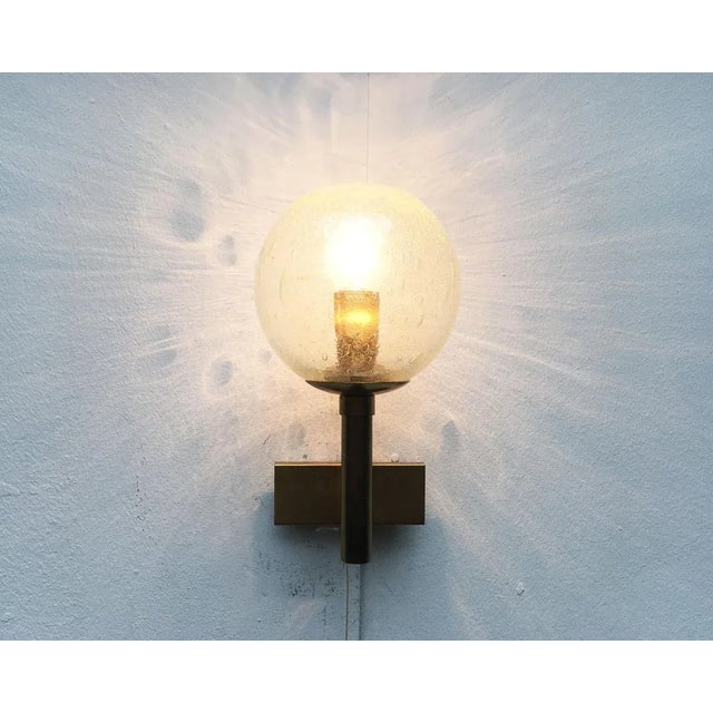 Mid-Century Modern German Brass and Glass Sconces from Doria Leuchten, Set of 2, in Very Good conditions. Designed 1960 to...
