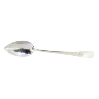 Silver Rice and Serving Spoon with Embossed Handle For Sale